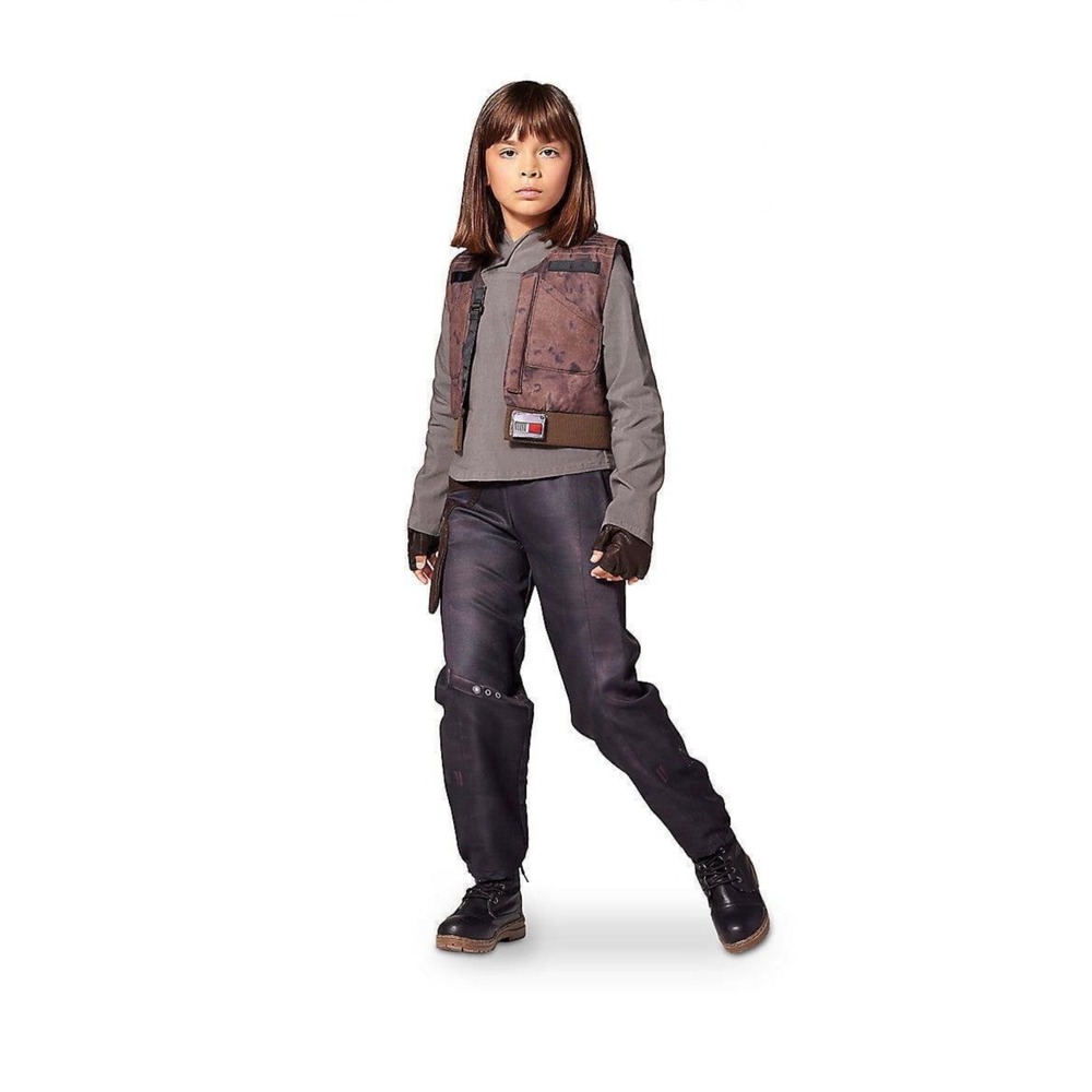 Disney Store Star Wars Rogue One Jyn Erso Costume Kids Size 5/6 Vest Pants Top